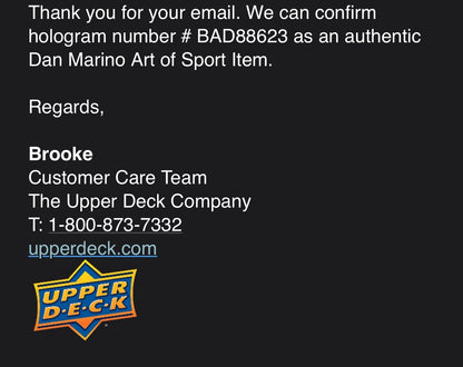 Dan Marino Signed Art of Sport Figurine Miami Dolphins LE Auto HOF UDA COA NIB