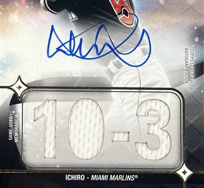 2023 Topps Luminaries Hit Kings Ichiro Auto Patch Relic /15 Sealed HOF Marlins