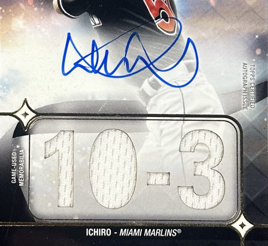 2023 Topps Luminaries Hit Kings Ichiro Auto Patch Relic /15 Sealed HOF Marlins