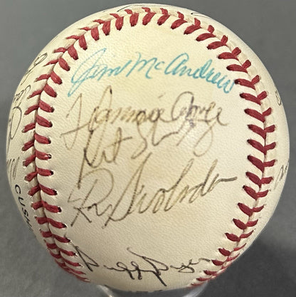 1969 Mets WS Team Signed NL Baseball Tom Seaver Tug McGraw Agee  19 Auto COA HOF