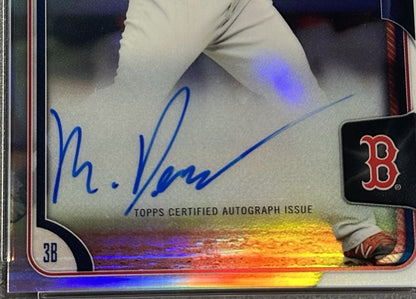 2015 Bowman Chrome Rafael Devers Refractor /499 Rookie Auto PSA 9 Mint Red Sox