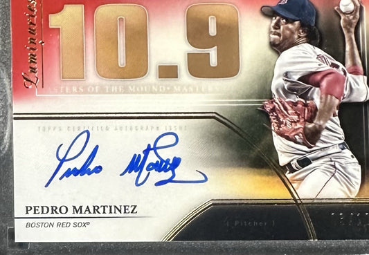 2020 Topps Luminaries Masters of Mound Pedro Martinez Mint Auto /10 HOF Sealed