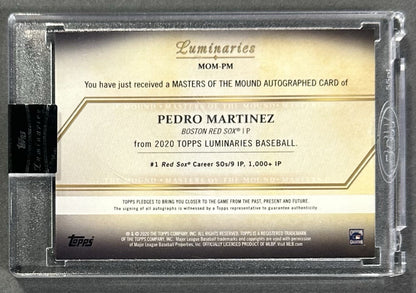 2020 Topps Luminaries Masters of Mound Pedro Martinez Mint Auto /10 HOF Sealed