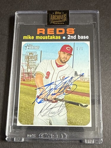2021 Topps Archives Signature Series Heritage Mike Moustakas Auto 1/1 Sealed Mt