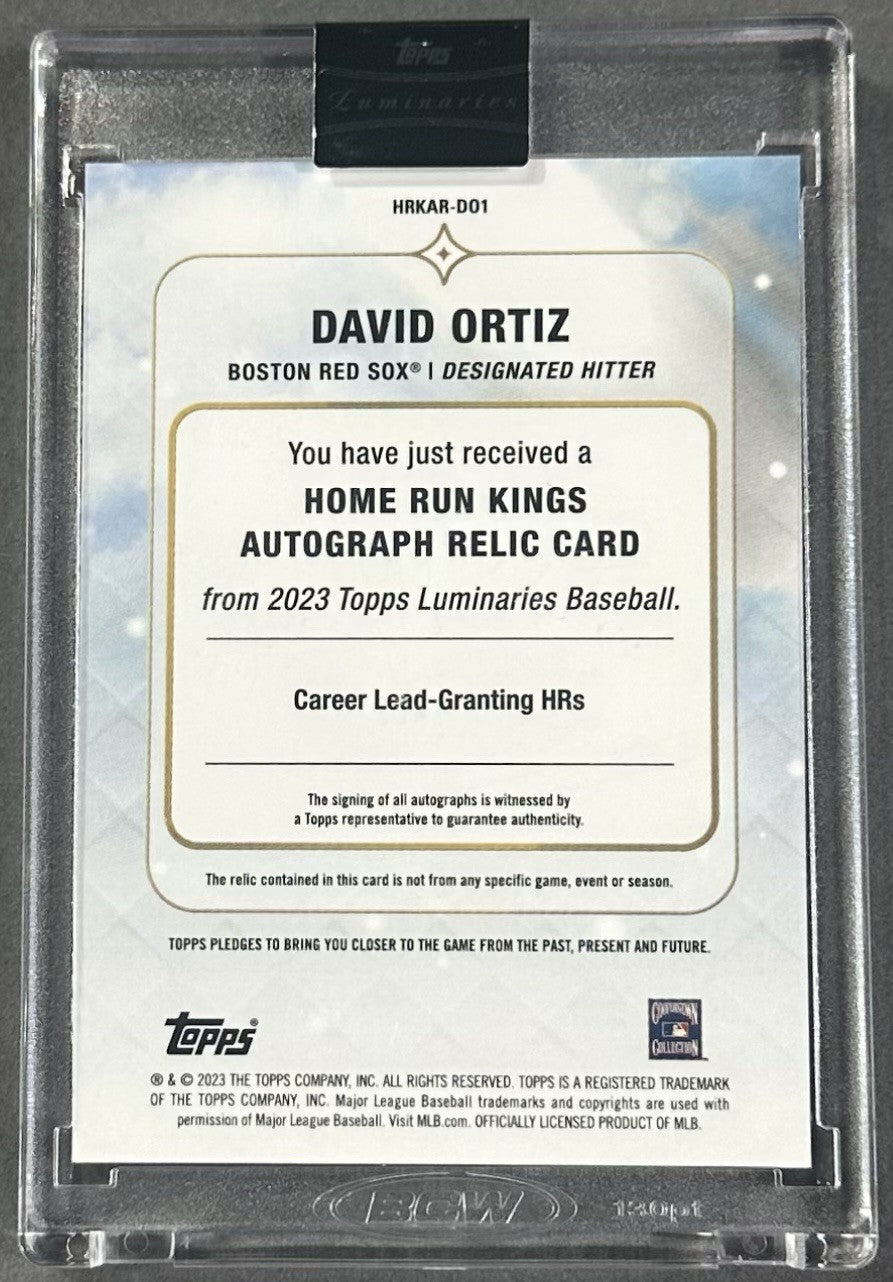 2023 Topps Luminaries HR Kings David Ortiz Auto Patch /10 Red Sox Sealed HOF