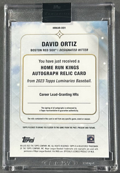 2023 Topps Luminaries HR Kings David Ortiz Auto Patch /10 Red Sox Sealed HOF