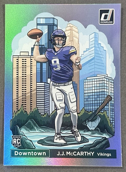 2024 Panini Donruss Football JJ McCarthy Rookie Downtown RC Vikings #11 SSP
