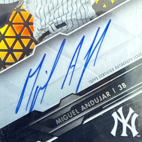 2020 Topps Chrome Black Miguel Andujar #CBA-MA Signed On Card /50 Mint Auto Reds