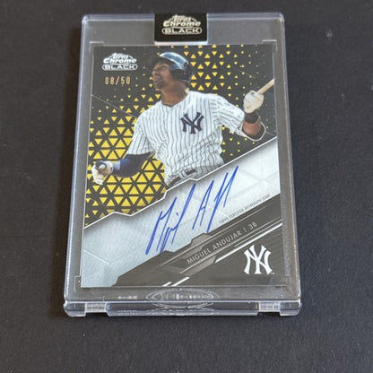 2020 Topps Chrome Black Miguel Andujar #CBA-MA Signed On Card /50 Mint Auto Reds