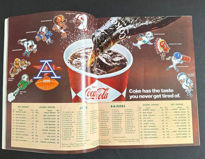 1968 AFL CHAMPIONSHIP GAME PROGRAM SHEA STADIUM NY JETS vs OAKLAND RARE Nice