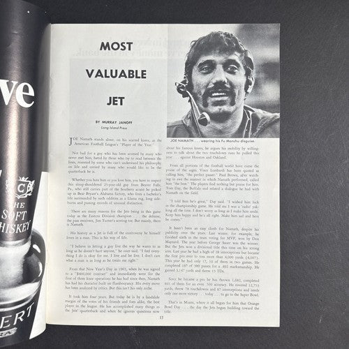 1968 AFL CHAMPIONSHIP GAME PROGRAM SHEA STADIUM NY JETS vs OAKLAND RARE Nice
