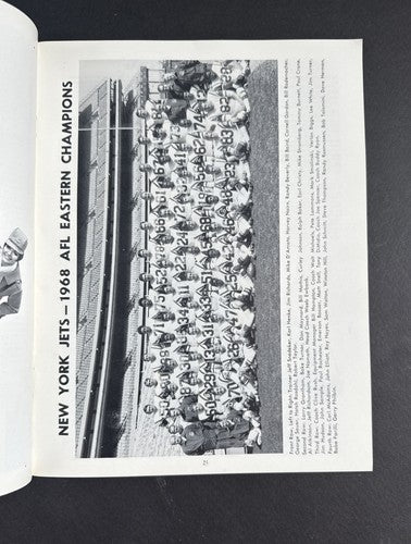 1968 AFL CHAMPIONSHIP GAME PROGRAM SHEA STADIUM NY JETS vs OAKLAND RARE Nice