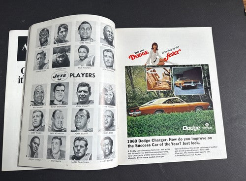 1968 AFL CHAMPIONSHIP GAME PROGRAM SHEA STADIUM NY JETS vs OAKLAND RARE Nice