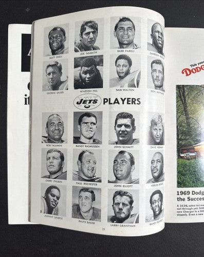 1968 AFL CHAMPIONSHIP GAME PROGRAM SHEA STADIUM NY JETS vs OAKLAND RARE Nice