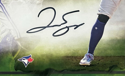 George Springer Signed Under Wraps Emanate 8x10 /99 Green Blue Jays Auto MLB COA
