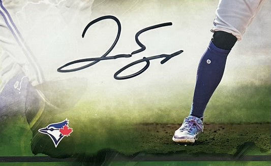 George Springer Signed Under Wraps Emanate 8x10 /99 Green Blue Jays Auto MLB COA