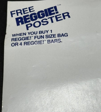 VINTAGE 1978 REGGIE JACKSON Ny YANKEES PROMO CANDY BAR POSTER Original 15x18