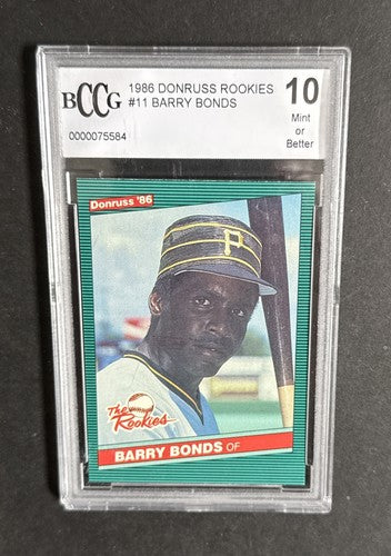 1986 Donruss the Rookies Barry Bonds #11 BCCG 10 Mint