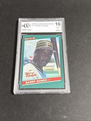1986 Donruss the Rookies Barry Bonds #11 BCCG 10 Mint