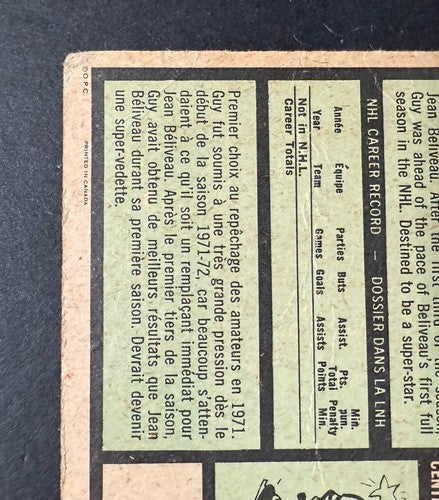 1971-72 OPC O PEE CHEE GUY LAFLEUR #148 ROOKIE RC HOCKEY Card Good HOF Canadiens