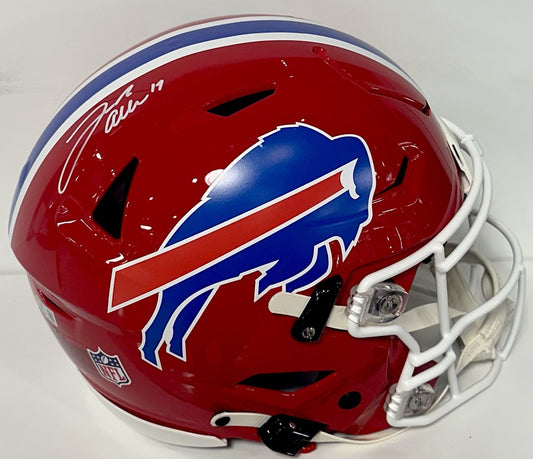 Josh Allen Signed Buffalo Bills Red Speedflex Authentic FS Helmet Auto BAS COA