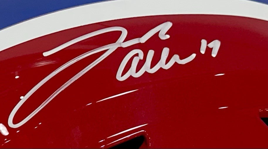 Josh Allen Signed Buffalo Bills Red Speedflex Authentic FS Helmet Auto BAS COA