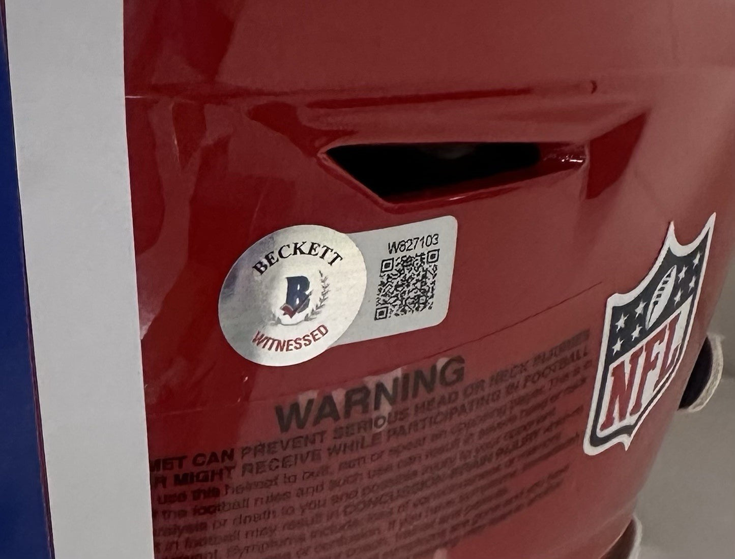 Josh Allen Signed Buffalo Bills Red Speedflex Authentic FS Helmet Auto BAS COA