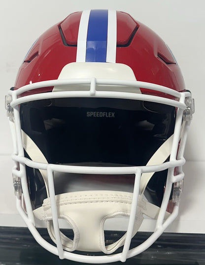 Josh Allen Signed Buffalo Bills Red Speedflex Authentic FS Helmet Auto BAS COA