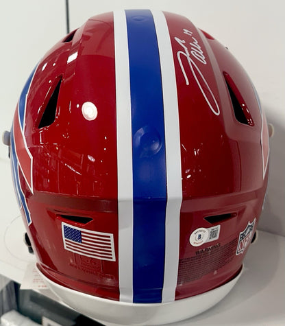Josh Allen Signed Buffalo Bills Red Speedflex Authentic FS Helmet Auto BAS COA