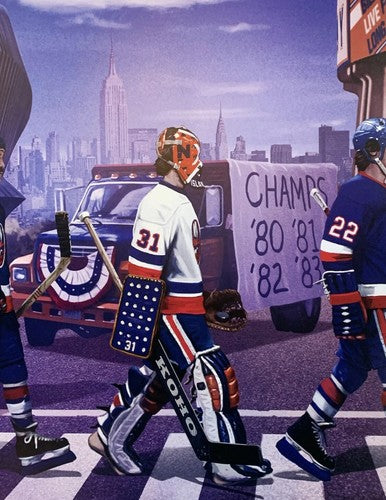 NY Islanders Nassau Coliseum Stanley Cup Litho 16x20 Photo Bossy Potvin Smith