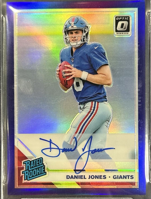 2019 Donruss Optic Daniel Jones Rated Rookie Auto /35 Purple BGS 9/10 RC Colts