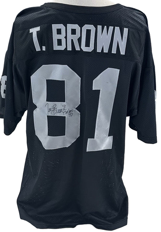 Tim Brown Signed Wilson Oakland Raiders Jersey Psalms 37 Autograph COA HOF NWT