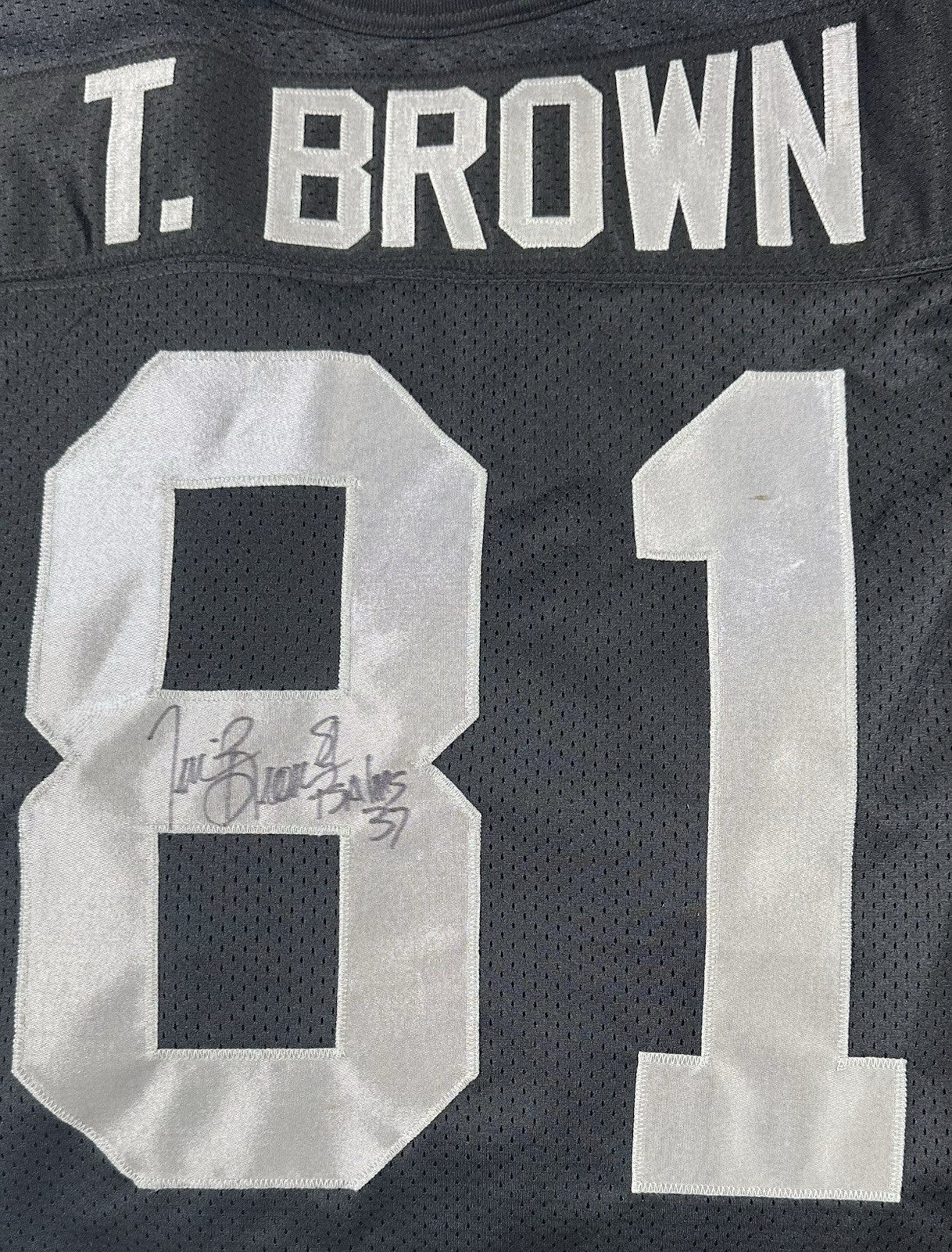 Tim Brown Signed Wilson Oakland Raiders Jersey Psalms 37 Autograph COA HOF NWT