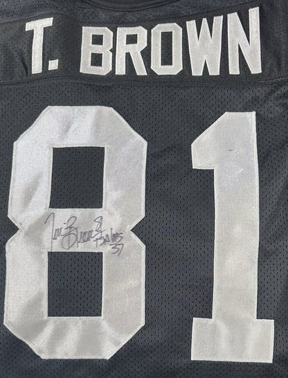 Tim Brown Signed Wilson Oakland Raiders Jersey Psalms 37 Autograph COA HOF NWT