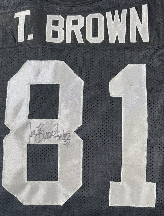 Tim Brown Signed Wilson Oakland Raiders Jersey Psalms 37 Autograph COA HOF NWT
