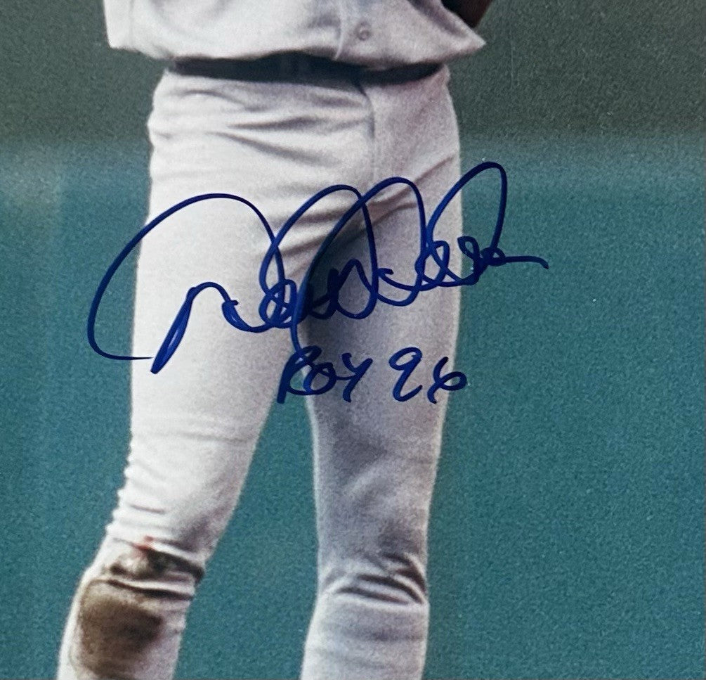 Derek Jeter Cal Ripken Jr Signed 16x20 Framed Photo ROY Auto LE Steiner HOF