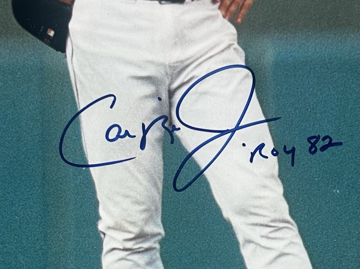 Derek Jeter Cal Ripken Jr Signed 16x20 Framed Photo ROY Auto LE Steiner HOF