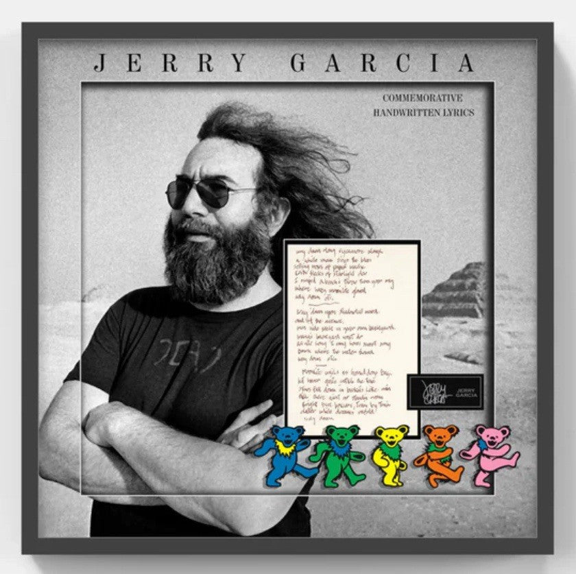 Jerry Garcia Grateful Dead Framed 3D Commemorative Sheet Music Facsimile Auto