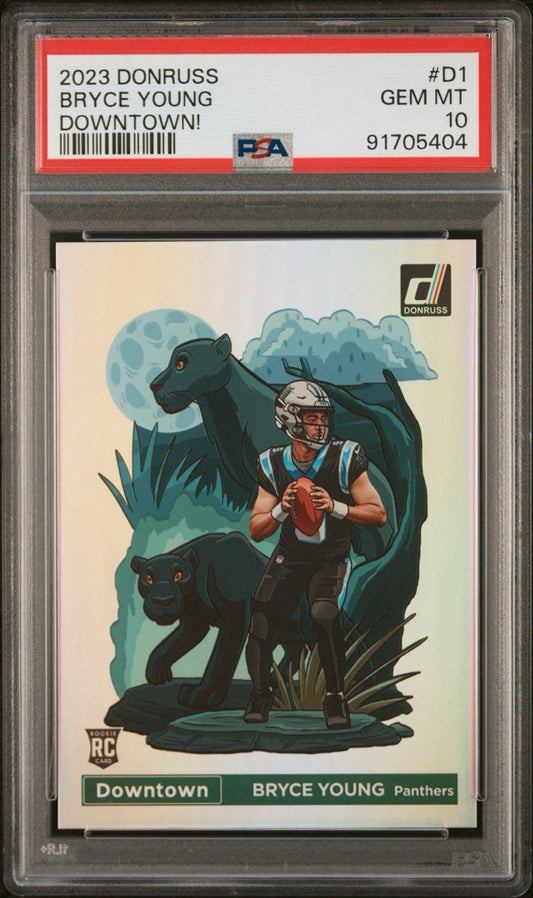 2023 Donruss Bryce Young Downtown RC PSA 10 Gem Mint Panthers Rookie #D1 Rare