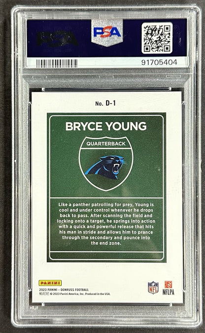 2023 Donruss Bryce Young Downtown RC PSA 10 Gem Mint Panthers Rookie #D1 Rare