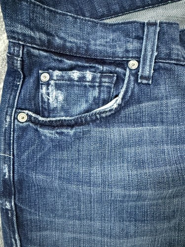 7 Seven For All Mankind Relaxed A Blue Jeans Men Sz 31 Brand New NWT Button Fly