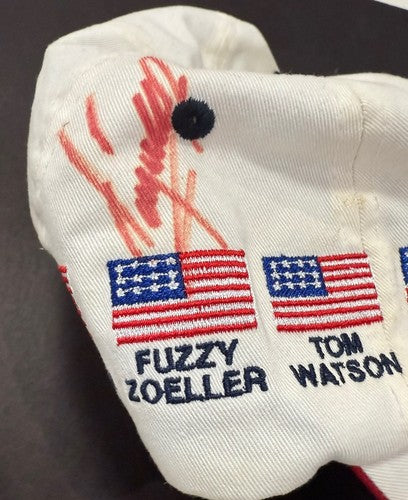 The Wendy's Skins Game Jack Nicklaus Arnold Palmer Signed Hat Watson 6 Auto Psa