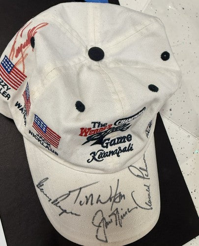 The Wendy's Skins Game Jack Nicklaus Arnold Palmer Signed Hat Watson 6 Auto Psa