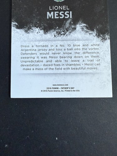 LIONEL MESSI Panini 2016 Father's Day #13 Argentina 49/50 SSP Rare Mint Soccer