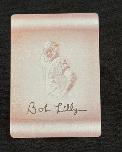 2017 Panini Preferred Bob Lilly Signed 1/1 Printing Plate Mint AUTO Cowboys HOF