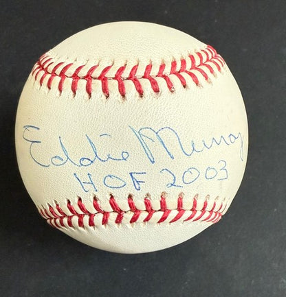 Eddie Murray Signed Official Mlb Baseball HOF 2003 Auto Inscription Steiner COA