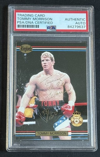 1991 Ringlords Tommy Morrison Rocky Signed The Duke Auto Psa Coa Mint Rc /150