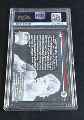 1991 Ringlords Tommy Morrison Rocky Signed The Duke Auto Psa Coa Mint Rc /150