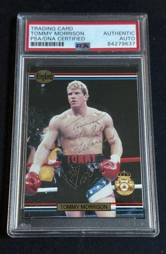 1991 Ringlords Tommy Morrison Rocky Signed The Duke Auto Psa Coa Mint Rc /150