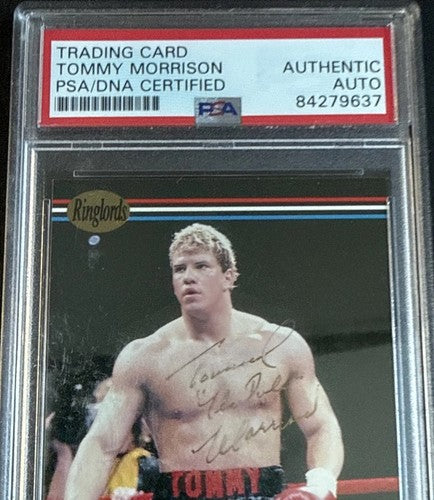 1991 Ringlords Tommy Morrison Rocky Signed The Duke Auto Psa Coa Mint Rc /150